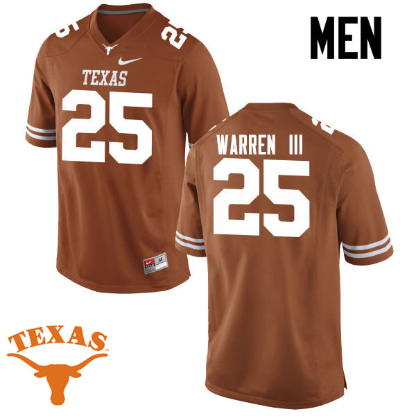 Men #25 Chris Warren III Texas Longhorns College Football Jerseys-Tex Orange